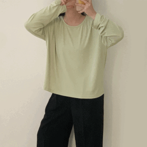 55-120사이즈 빅사이즈 여성 루즈핏 봄 가을 기본 스판 긴팔 무지 티셔츠
