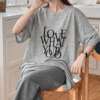 66-120사이즈 빅사이즈 여성 루즈핏 여름 스판 린넨 얇은 라운드 나염 반팔 티셔츠