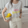 66-120사이즈 빅사이즈 여성 루즈핏 여름 린넨 라운드 스판 배색 민소매 나시 티셔츠