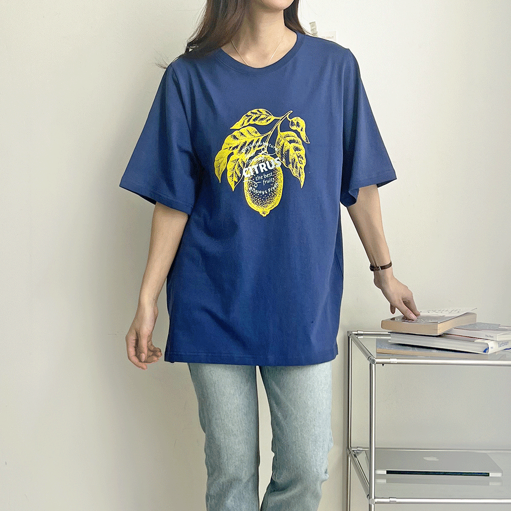 66-120사이즈 빅사이즈 여성 루즈핏 캐주얼 프린팅 여름 나염 반팔 면 티셔츠