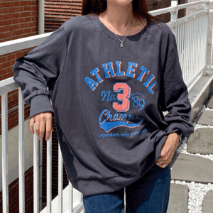 66-120사이즈 빅사이즈 여성 루즈핏 오버핏 캐주얼 봄 가을 프린팅 맨투맨 티셔츠