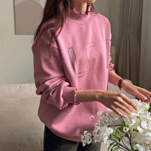 66-120사이즈 빅사이즈 여성 루즈핏 겨울 기모 면 웨이브 폴라 반폴라 긴팔 티셔츠