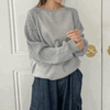 66-120사이즈 빅사이즈 여성 루즈핏 캐주얼 가을 겨울 기모 니트 소매 맨투맨 티셔츠