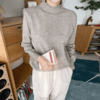 55-88사이즈 빅사이즈 여성 루즈핏 가을 겨울 반폴라 하프넥 긴팔 니트 티셔츠