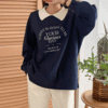 66-120사이즈 빅사이즈 여성 루즈핏 겨울 기모 카라 나염 면 트임 맨투맨 티셔츠